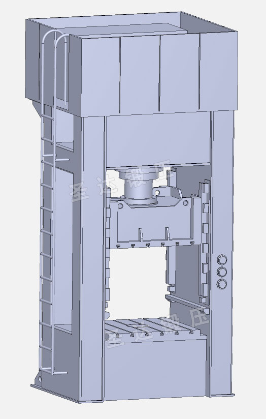 框架式液壓機3D圖